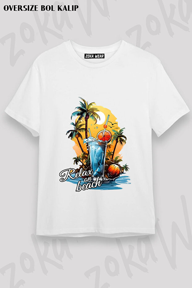 Summer Themed Beach Printed T-Shirt