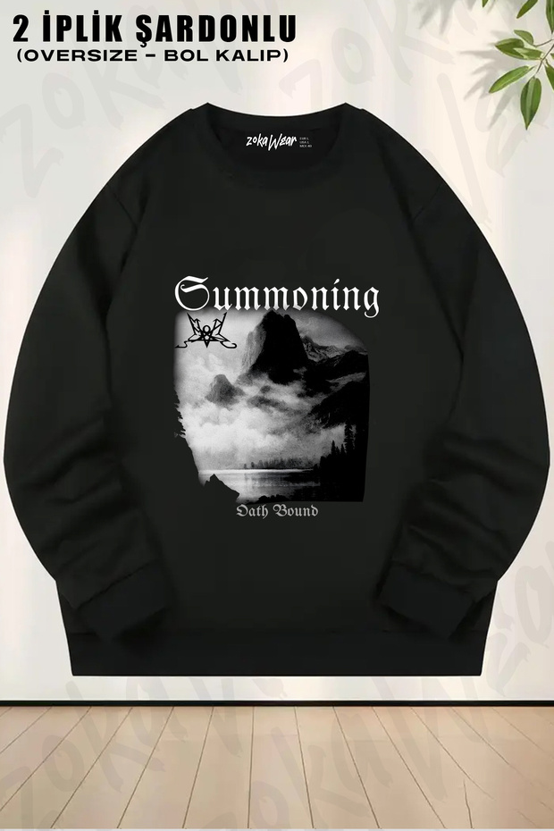 Summoning - Oath Bound Printed Crew Neck Sweatshirt