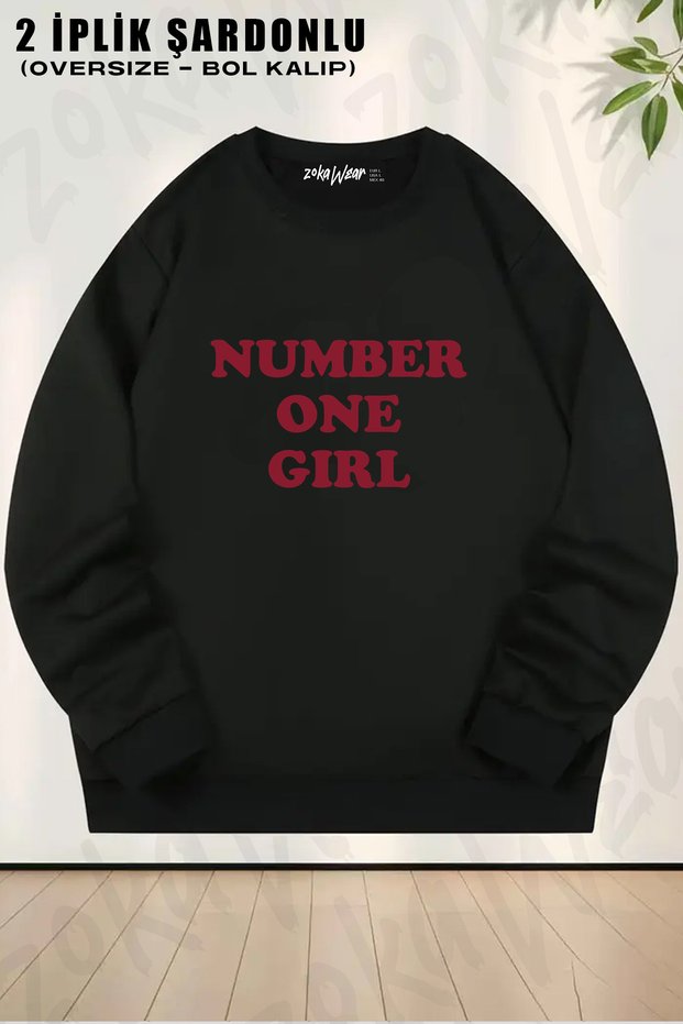 Blackpink Rose One Number Girl Printed Printed Crew Neck Sweatshirt