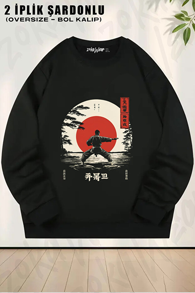 Karate Printed Cotton V2 Printed Crew Neck Sweatshirt