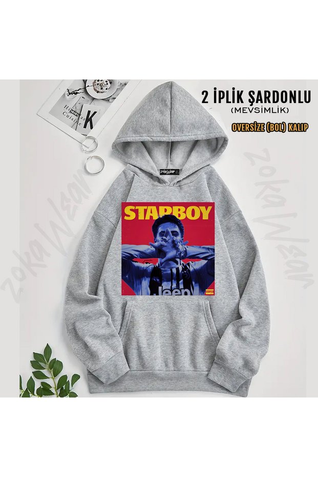 Kenan Yildiz Star Boy Printed Hooded Sweatshirt