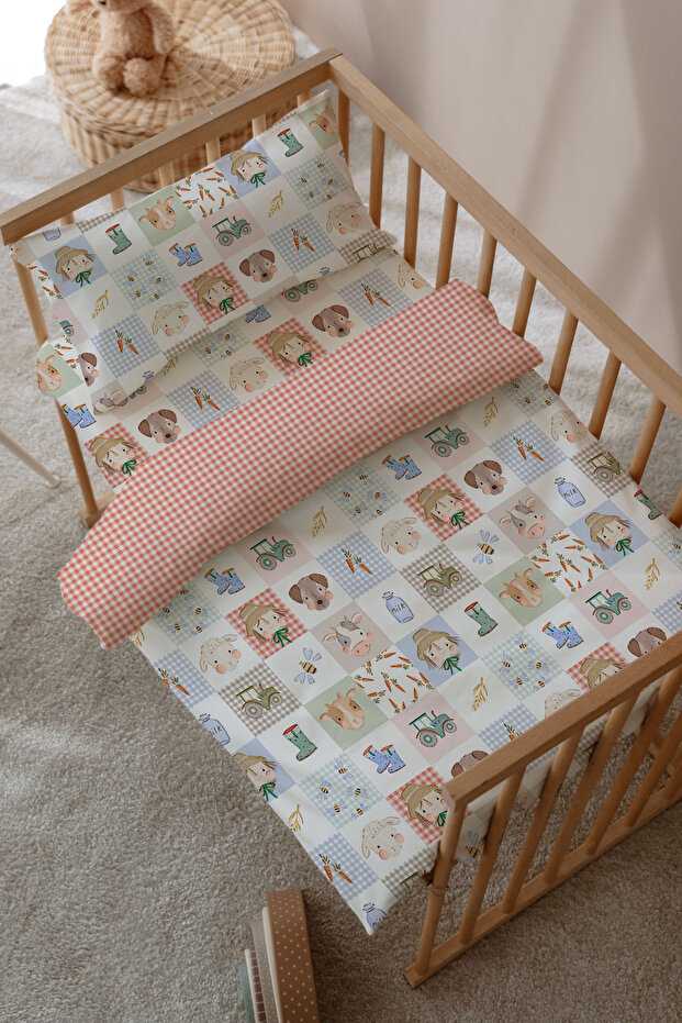 Park Bed Duvet Cover Set (80X110 cm) |   Farm Friends