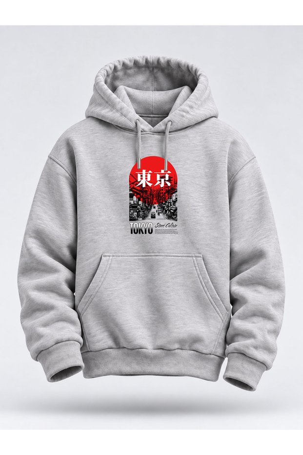 Tokyo Street Culture Printed Unisex Hoodie – Japanese Style Streetwear Sweatshirt