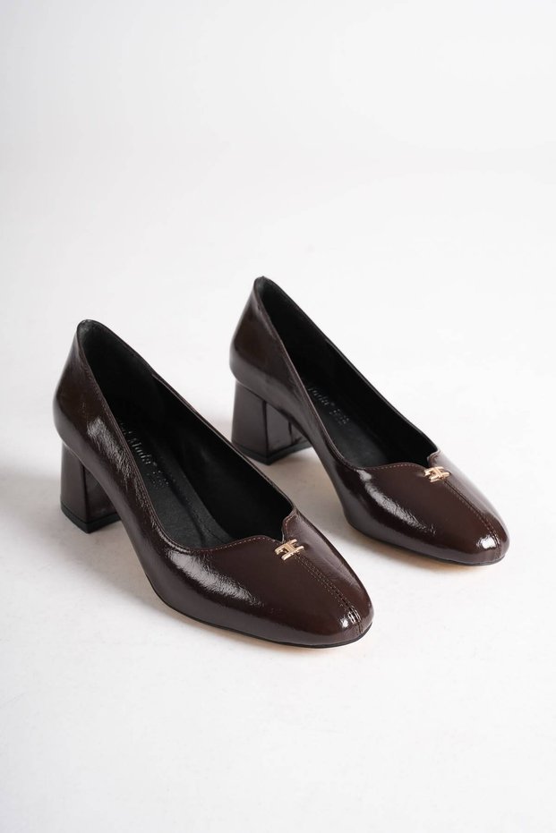 Mercren Women's Heeled Shoes Stiletto Round Comfortable Toe Imported Accessory 5.5 cm Height