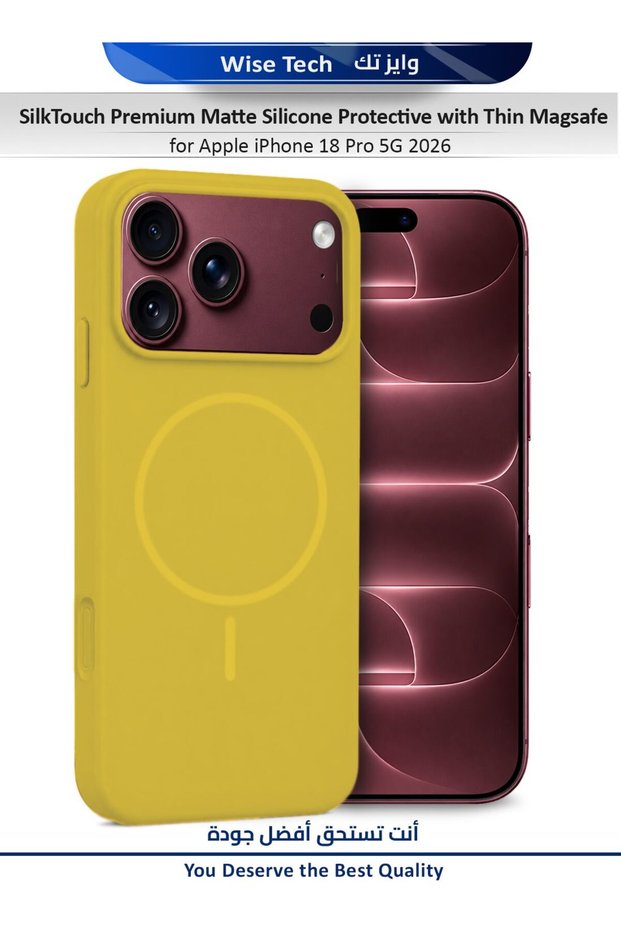 Apple iPhone 18 Pro 5G 2026 SilkTouch Premium Matte Silicone Protective with Thin Magsafe Case Cover