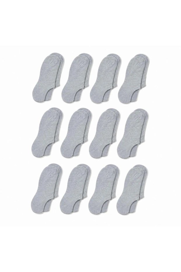 Women's Bamboo 12-Pack Seamless Ballerina Socks Black White Gray Invisible Sneaker Socks Breathable Soft Mar