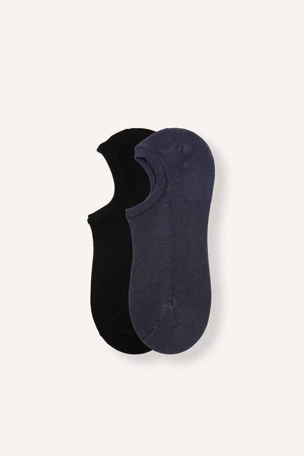 Men's Seamless 2-Piece Modal Sneaker Socks I5305Axns