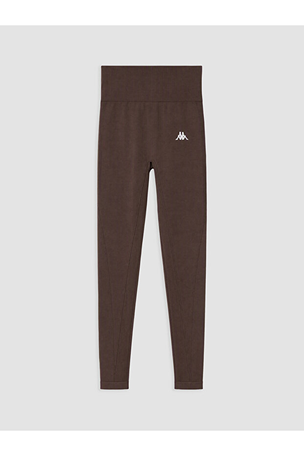 Two Mt Shop Quality Kappa Brown Interlock Plain Standard & Regular Women's Sports Leggings
