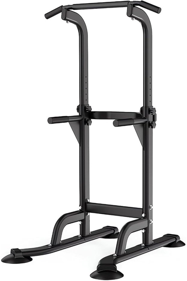 Power Tower, Adjustable Multi-Function Pull Up Bar Power Tower Dip Station Home Gym Strengt