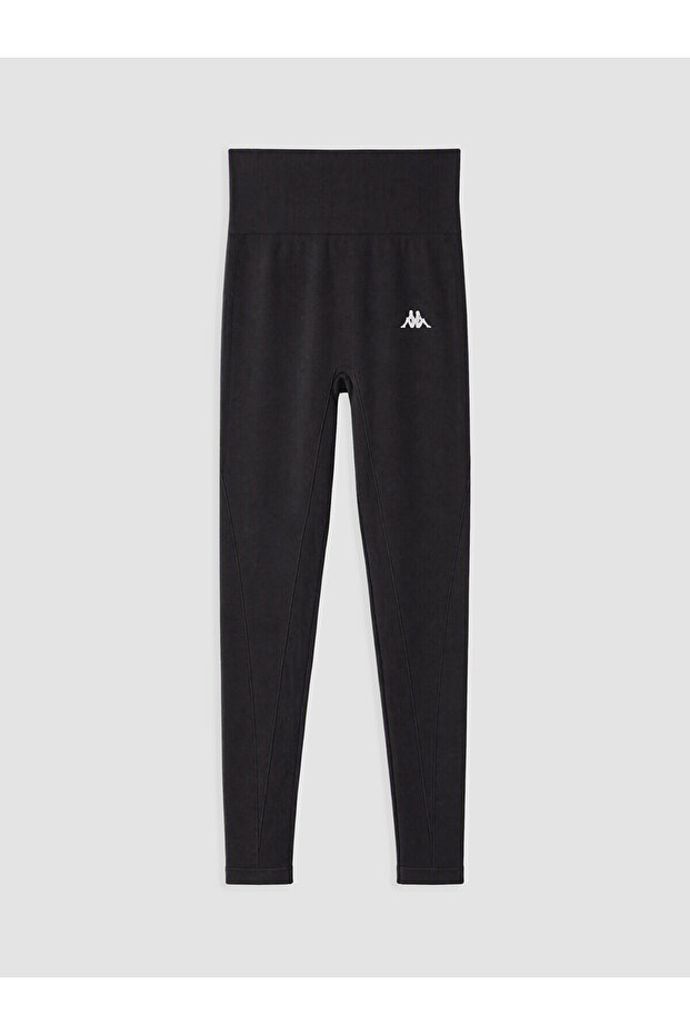 Two Mt Shop Quality Kappa Black Interlock Plain Standard & Regular Women's Sports Leggings