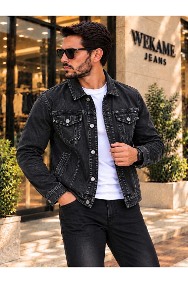Men's Jean Denim Standard Fit Jeans Jacket