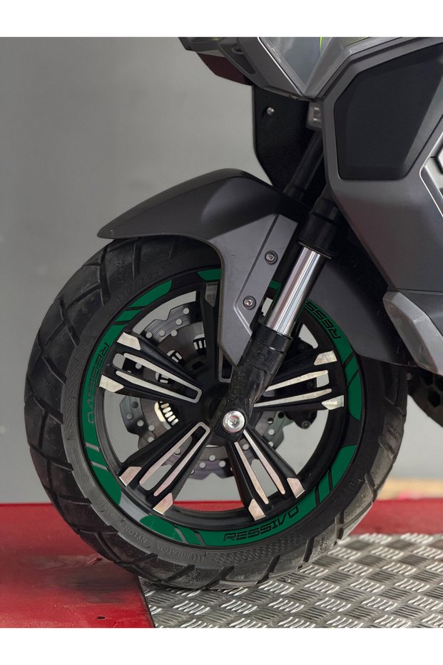 Wheel Rim Stripe Sticker Set for Mondial Ressivo Scooter (12 Pieces Front Rear Enough)
