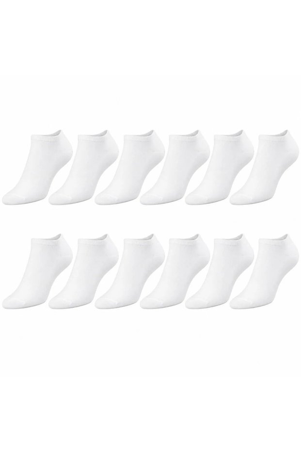 Wak Men's Booties Socks 12-Pack Color Options 39-44 High Cotton Seamless Anti-Odor
