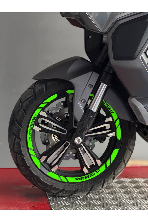 Wheel Rim Stripe Sticker Set for Mondial Ressivo Scooter (12 Pieces Front Rear Enough)