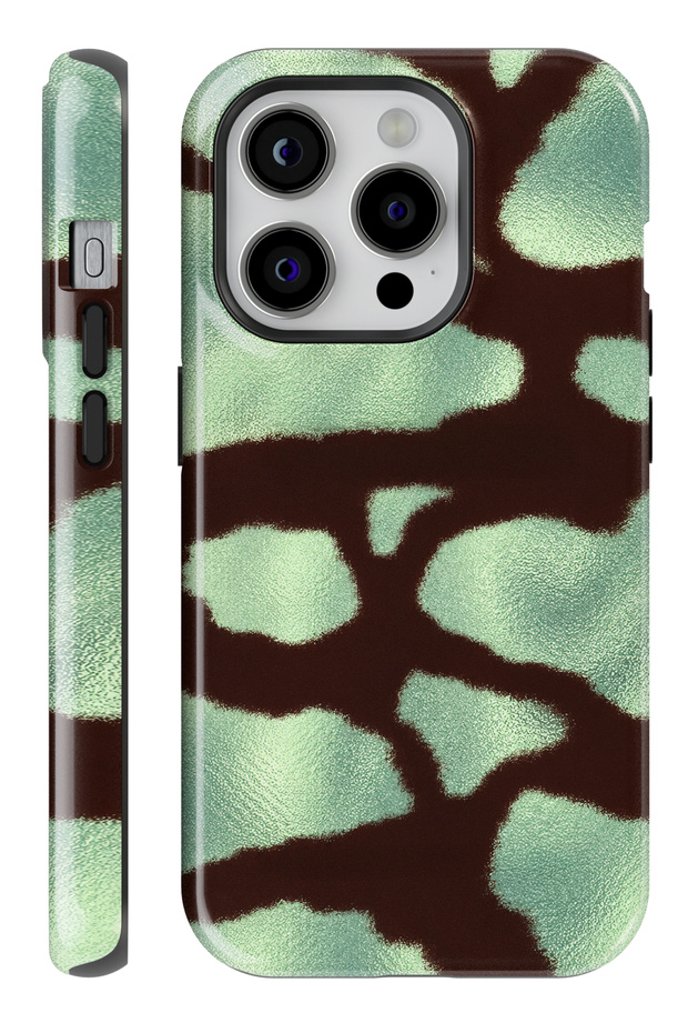 iPhone 16 Pro Max Moss Double Layer Full Covering Print Glossy Protect Phone Case