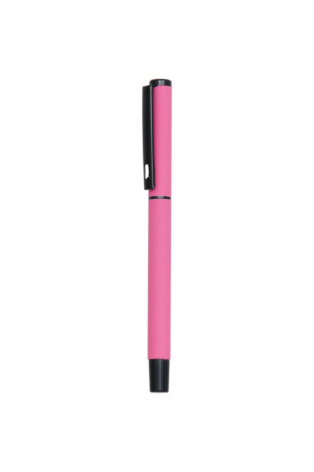 Metal Roller Pen 0555-490 Pink 100 Pieces Without Printing -