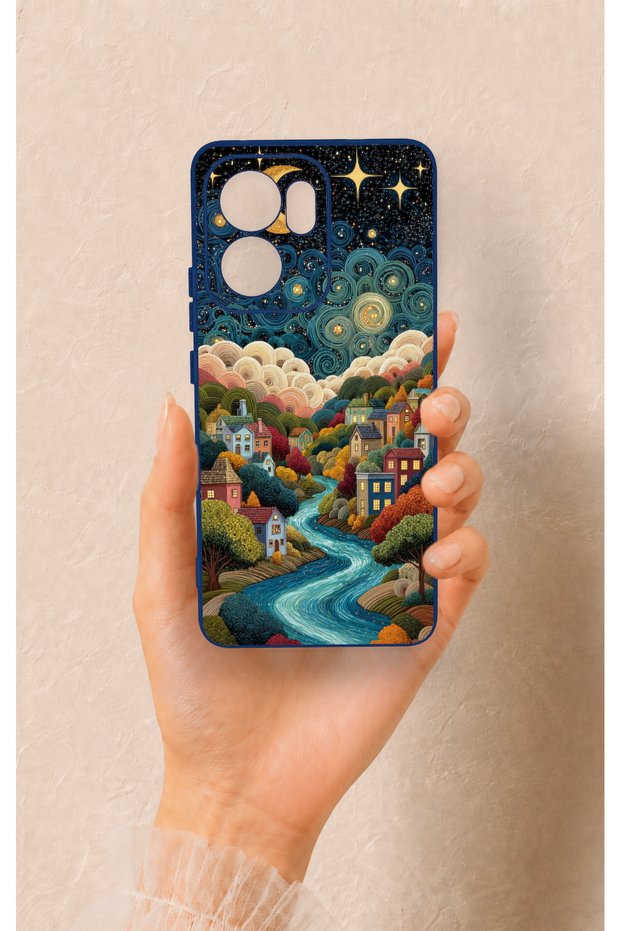Oppo Reno 13F Compatible Night Tale Patterned Silicone Case