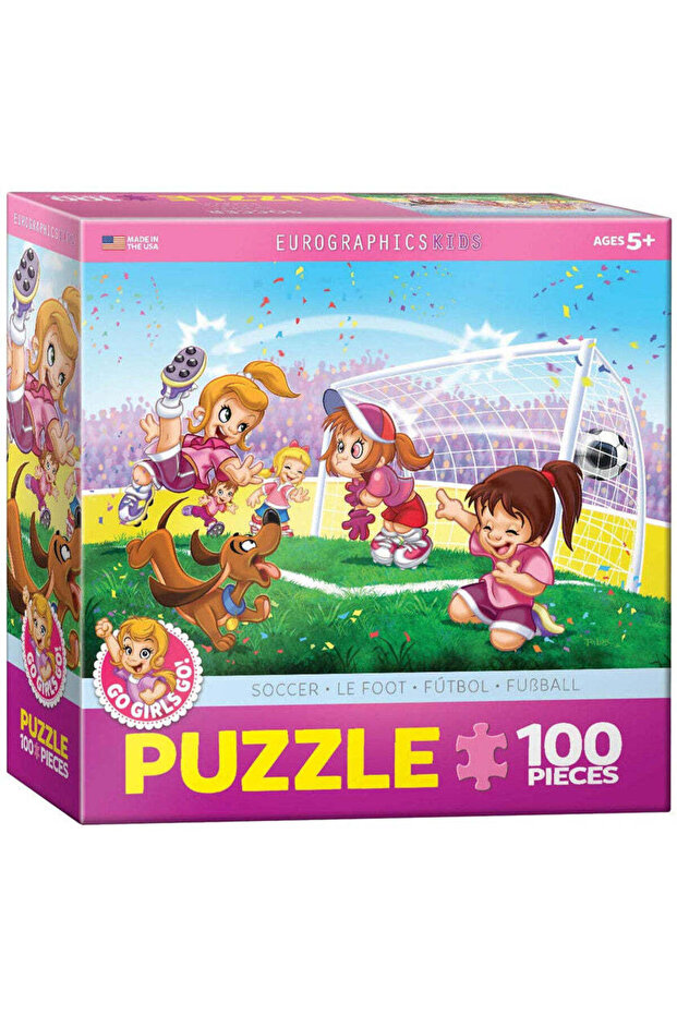 Go Girls Go! Soccer, 100-Piece Jigsaw Puzzle for Kids