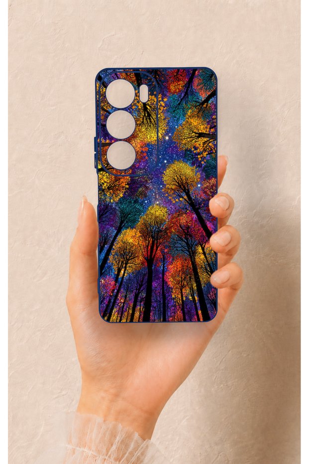 Vivo Y19S Compatible Colorful Sky Pattern Silicone Case