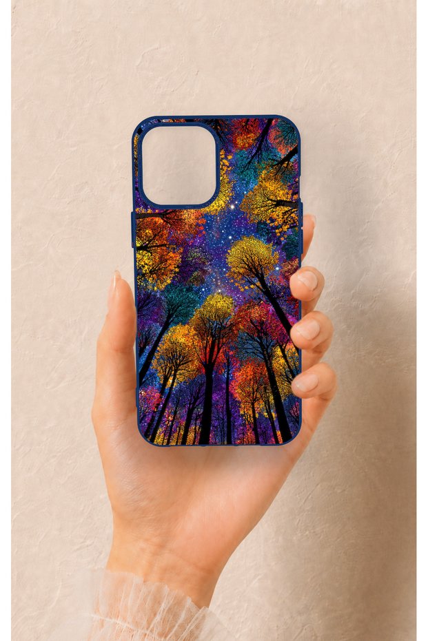 iPhone 12 Pro Max Compatible Colorful Sky Pattern Silicone Case