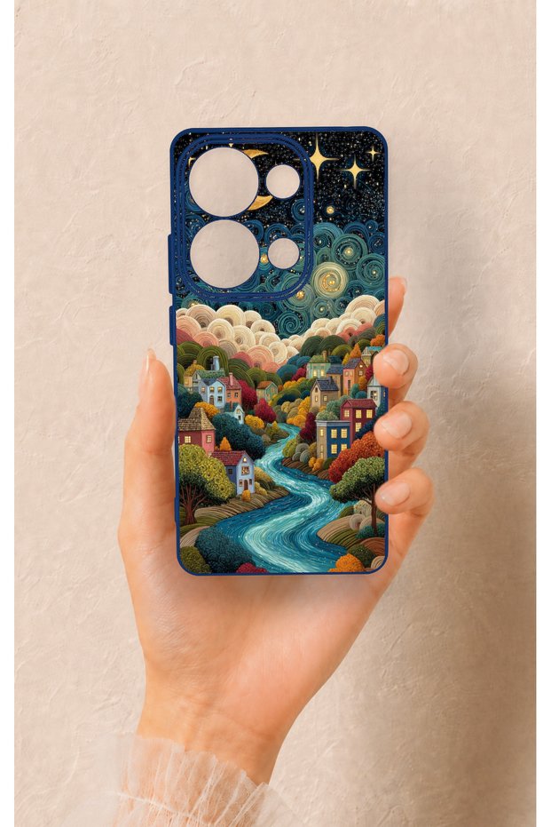 Redmi Note 13 Pro 4g Compatible Night Tale Patterned Silicone Case