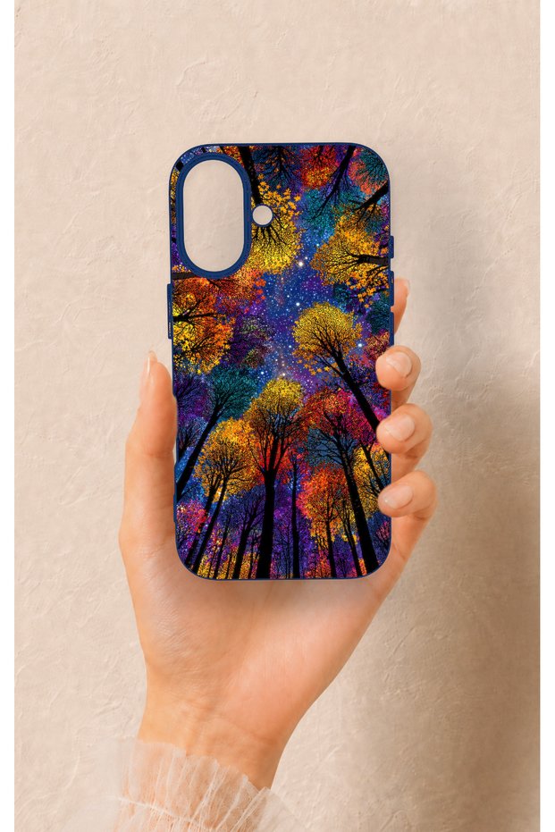 iPhone 16 Compatible Colorful Sky Pattern Silicone Case