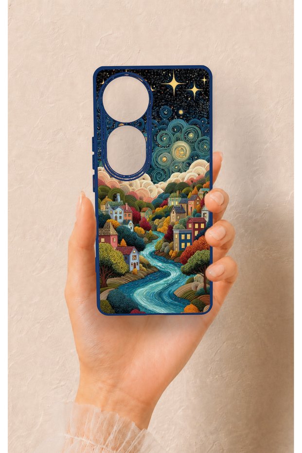 Vivo V40 Compatible Night Tale Patterned Silicone Case