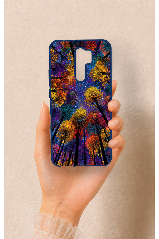 Redmi 9 Compatible Colorful Sky Pattern Silicone Case