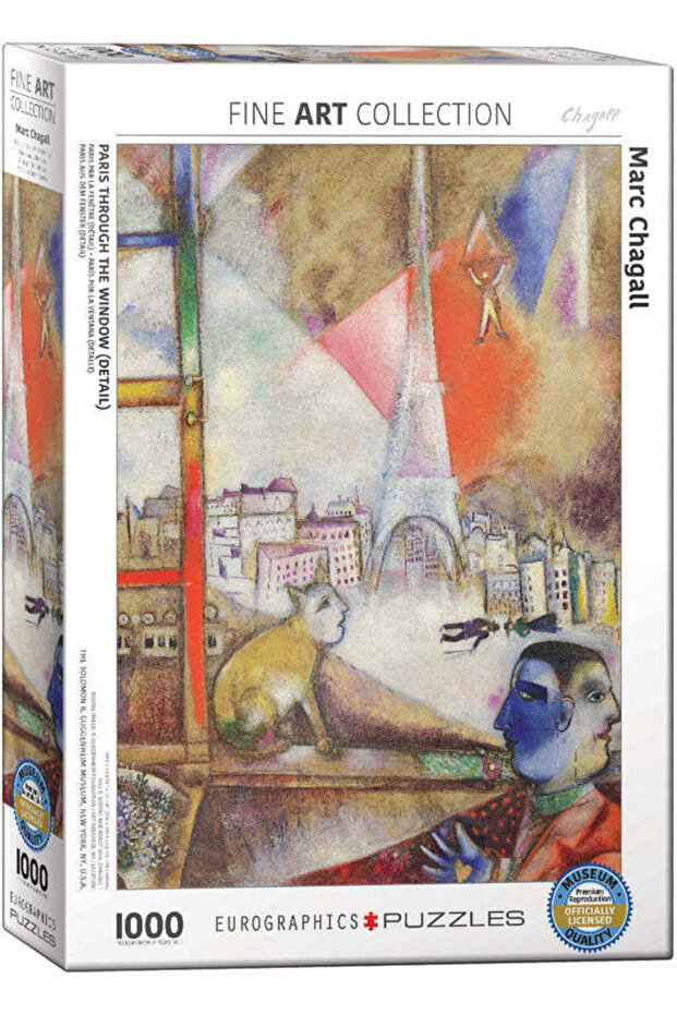 Paris Through the Window (Detail) by Marc Chagall 1000-Piece Jigsaw Puzzle, Fine Art Puzzle