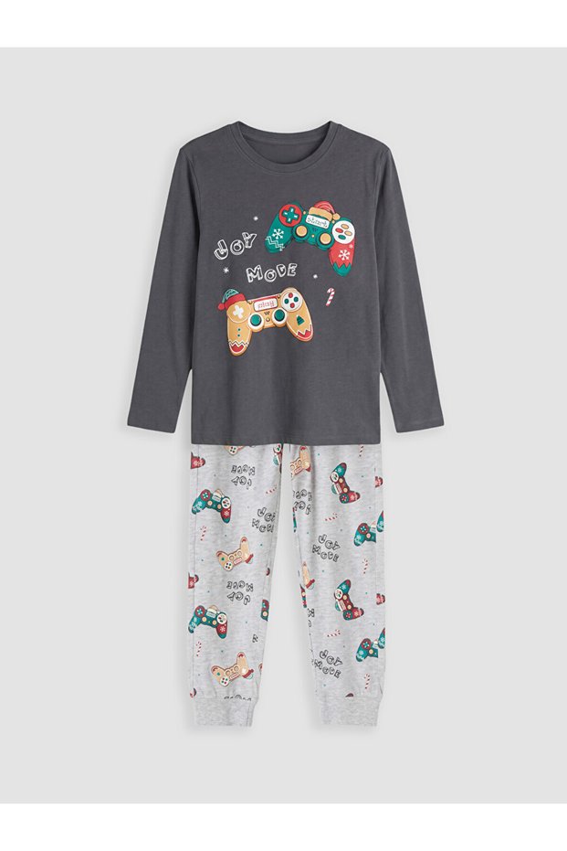 Esvab • Modern & Distinctive Zero Roba Collar Boys' Pajama Set