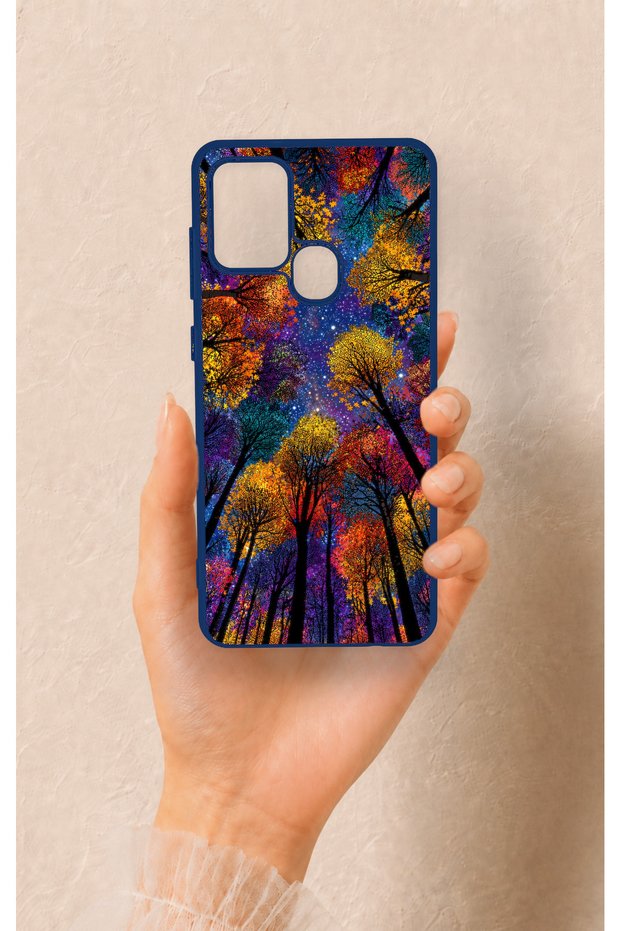 Samsung A21S Compatible Colorful Sky Pattern Silicone Case
