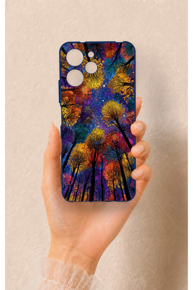 Redmi 12 Compatible Colorful Sky Pattern Silicone Case