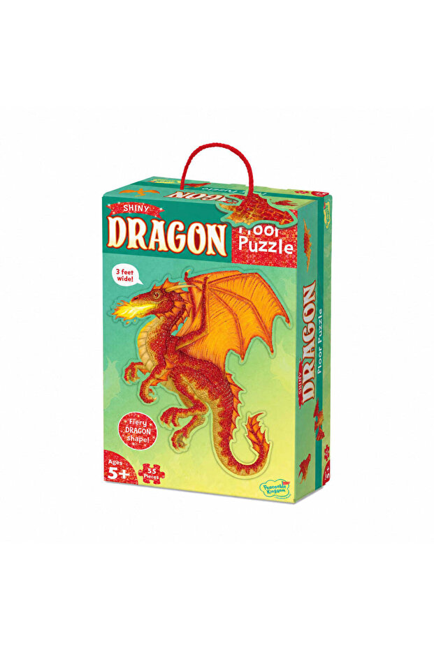 Dragon Floor Puzzle, 55-Piece Giant Foil-Accented Puzzle with Carry Box