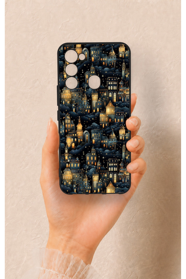 Tecno Spark 8C Compatible Night Tale Patterned Silicone Case