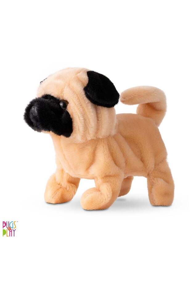 Pugs At Play Walking Pug 6.5-Inches, Battery Operated | Interactive Plush Toy