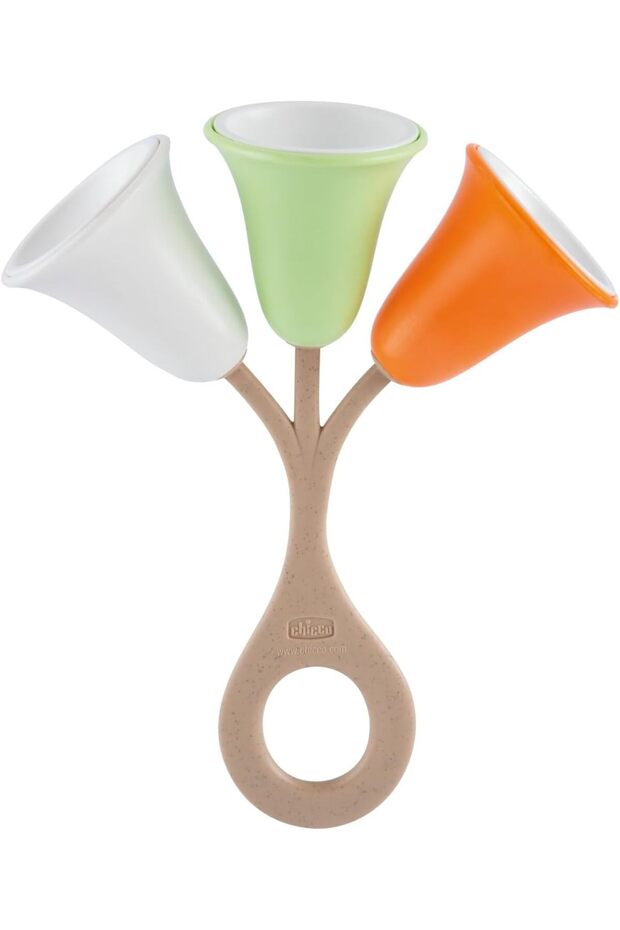 Chicco ECO+ Tulip Rattle - Easy Grip and Shake Baby Toy for 3-18 Months