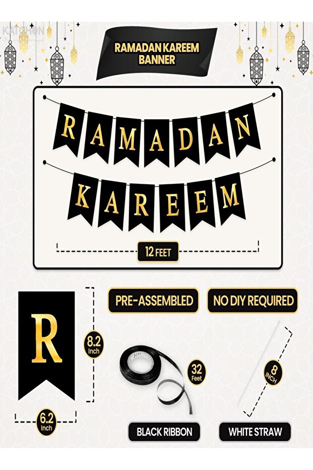 Banner Black & Gold PACK OF 1