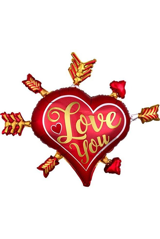 Arrows Satin Infused Super Shape Balloon 86X71Centimeter For Valentine'S Day 86x71centimeter Decora