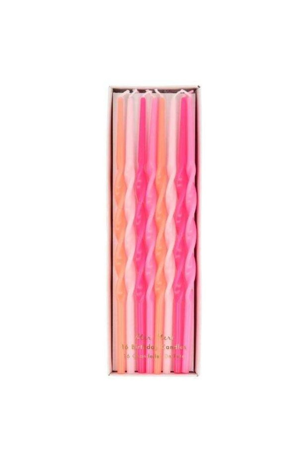 Pink Twisted Long Candles