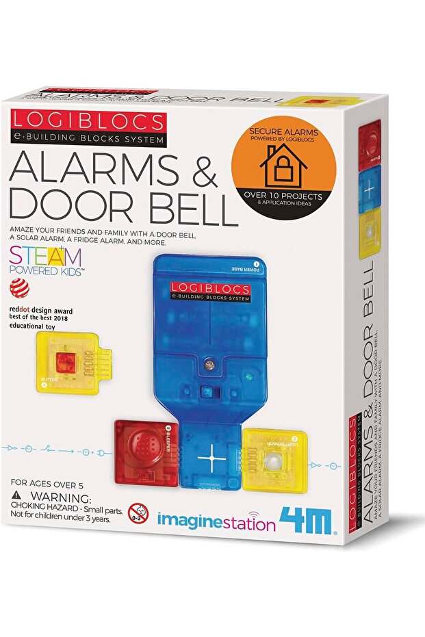 4M Imagine Station Logiblocs Alarms Kit - Build Your Own Electronic Security Gadgets