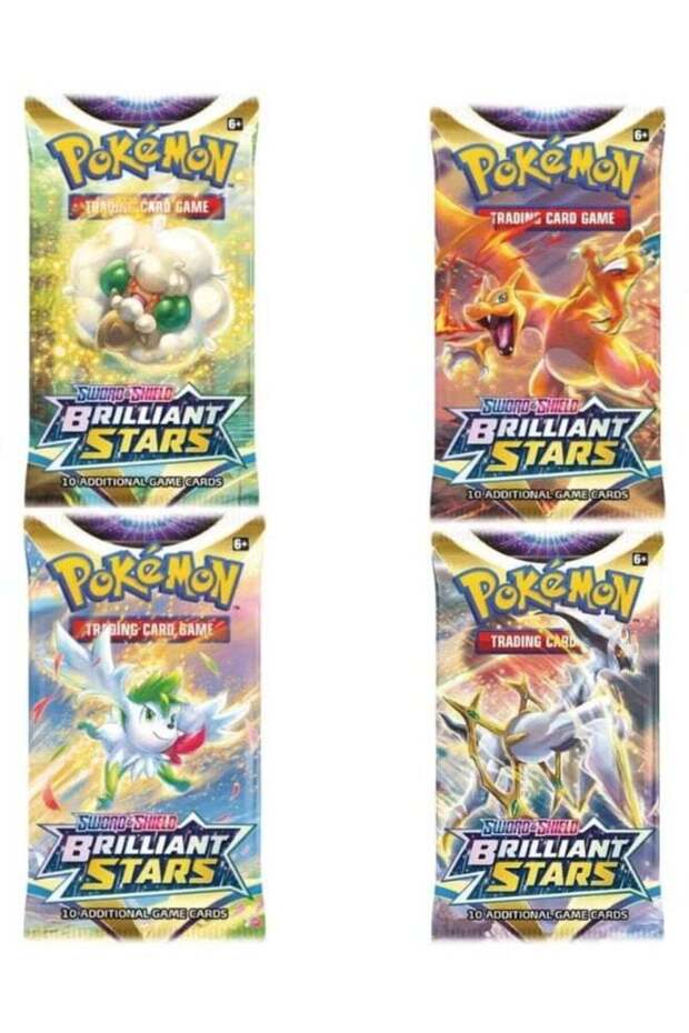 Pokémon TCG Sword & Shield—Brilliant Stars Booster Pack, 10 Trading Cards, Random Assorted Pack Art