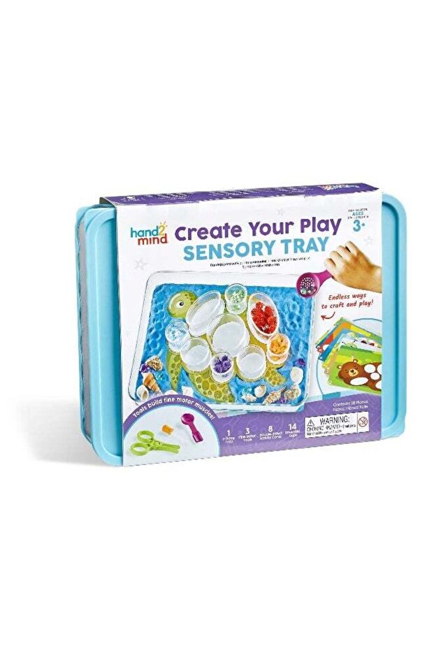 Create Your Play Sensory Tray (3-Piece Set, Lidded Bin & Dividers, Ages 3+)