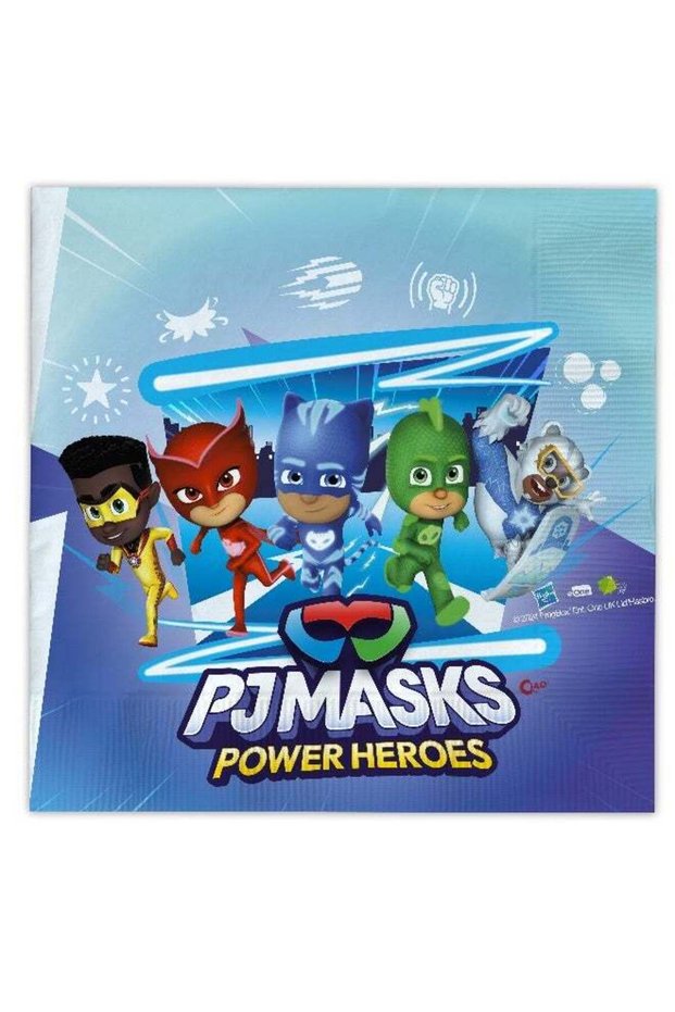 Ciao PJ Masks Power Heroes Compostable Paper Napkins – 33x33 cm (Pack of 20) Kids’ Party Table Napk