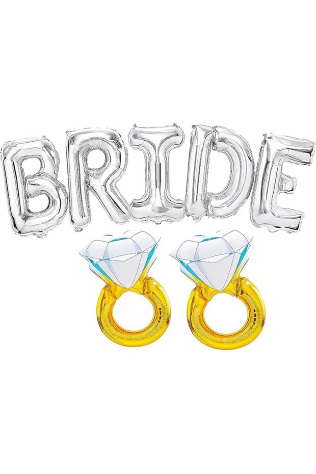 Giant Silver Bride Balloons Bachelorette - 40 Inch | Bride Balloons Silver for Bachelorette Party D
