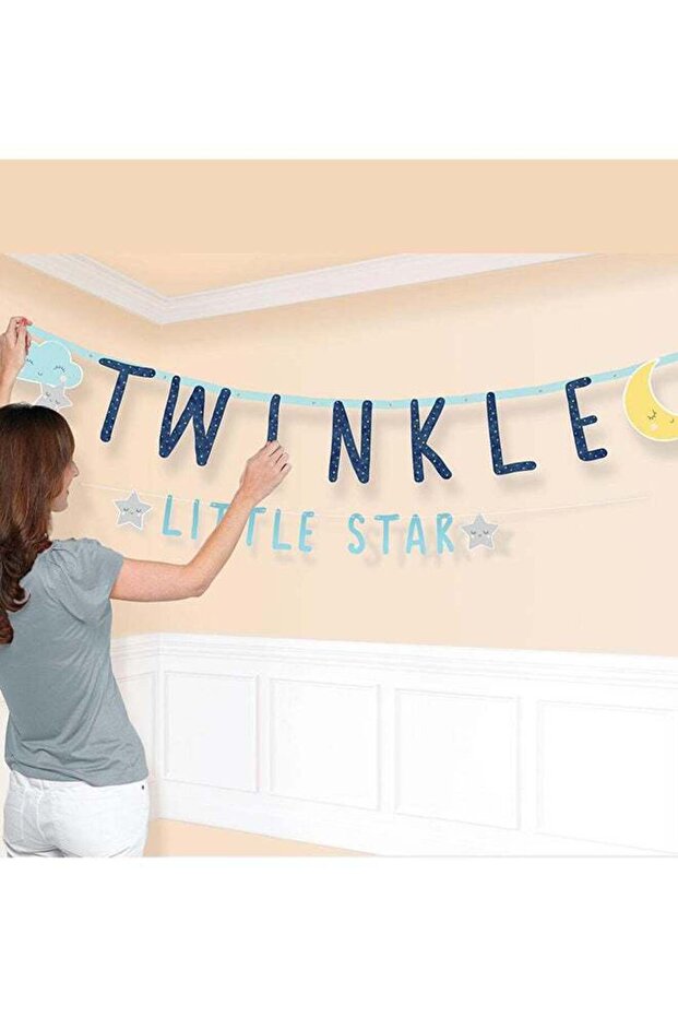 Twinkle Little Star Jumbo Letter Banner 2pcs, Baby Shower Decorations