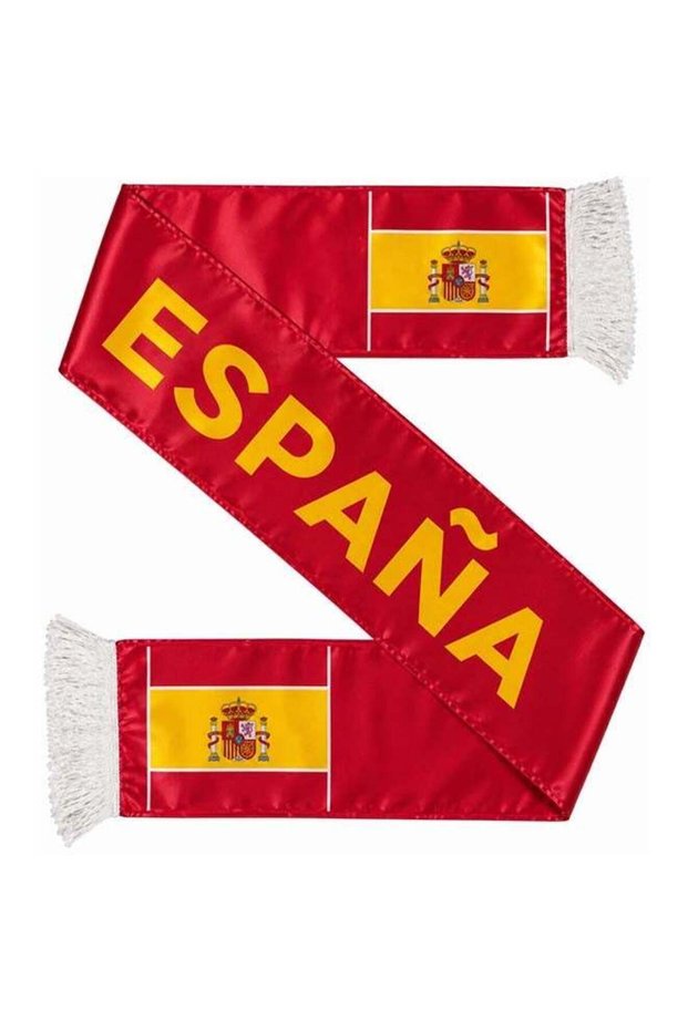 Spain Country Flag Soccer Scarf for Football Fan Match Day Cheering Support