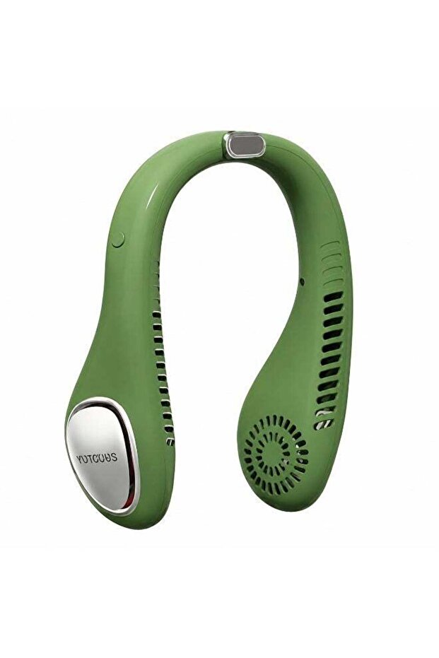 Bladeless Hanging Neck Fan, Green Portable Wearable Cooling Fan for Kids & Adults
