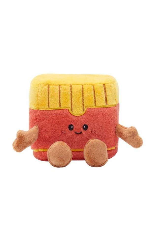 Square Pals Crunch Fry French Fries Plush Toy (10 cm, Yellow/Red)