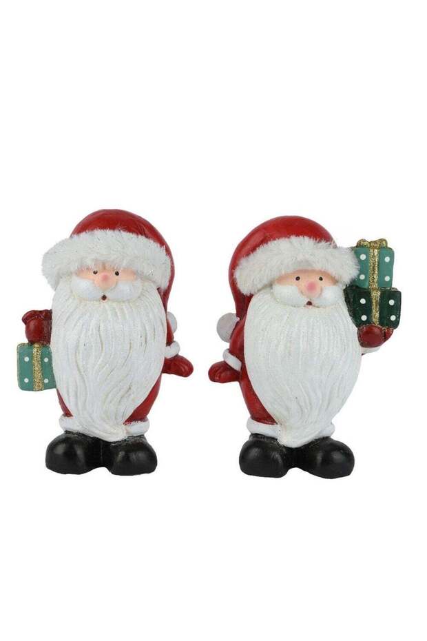 Kaemingk Santa – Terracotta Giftboxes, Christmas Decoration, Festive Xmas , Holiday Figurine, Indoo