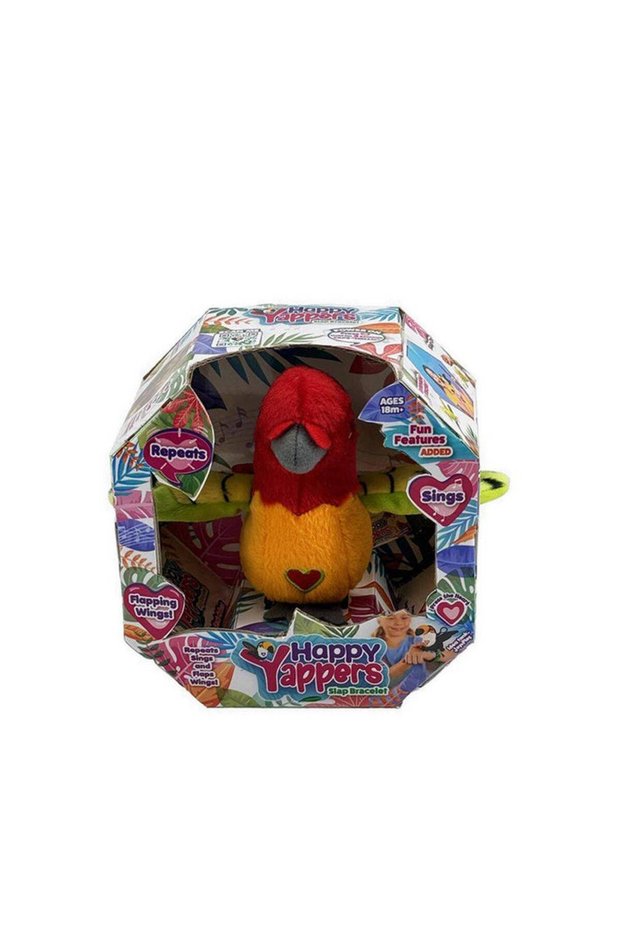Happy Yappers Parakeet Interactive Plush Bird Toy (Orange)